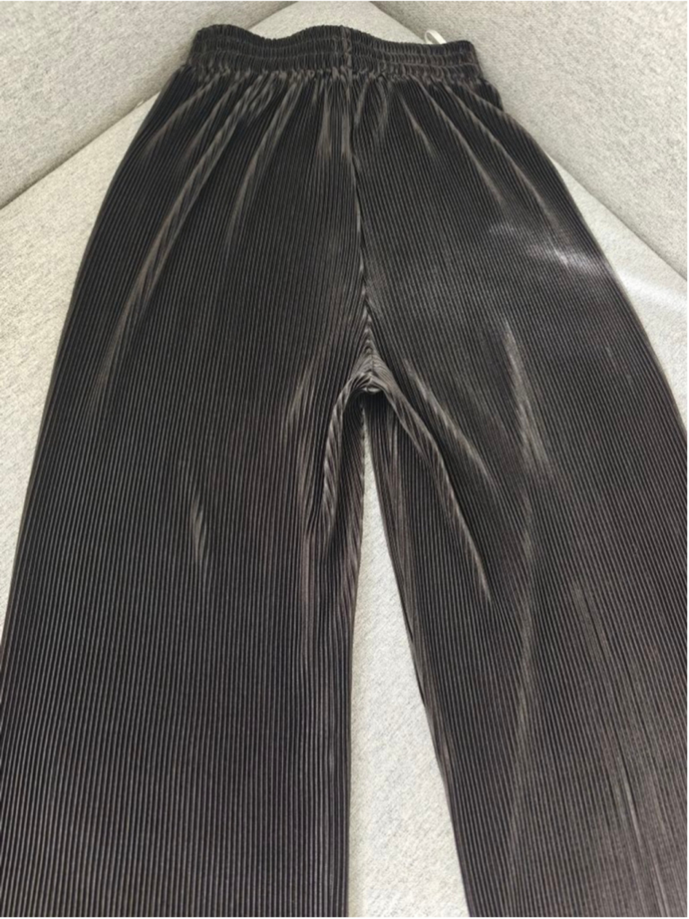 Luxe Pleated Wide Leg Pants | Shimmer Satin Palazzo Trousers | Elastic Waist